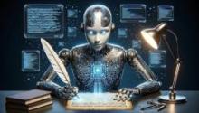 Robot reading a book